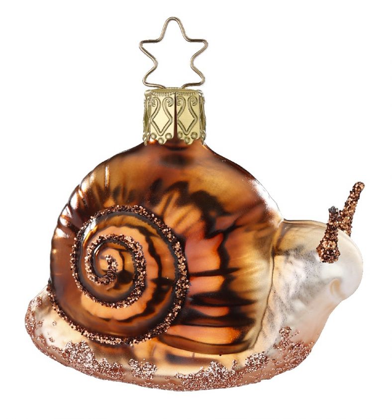 Huge good Glass Snail, Christmas Ornament, Collectible Bauble